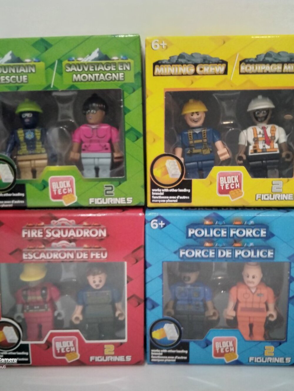 Four 2-Charecter Sets of Block Tech Toy Figurine Compatible with Lego Age 6+ NEW